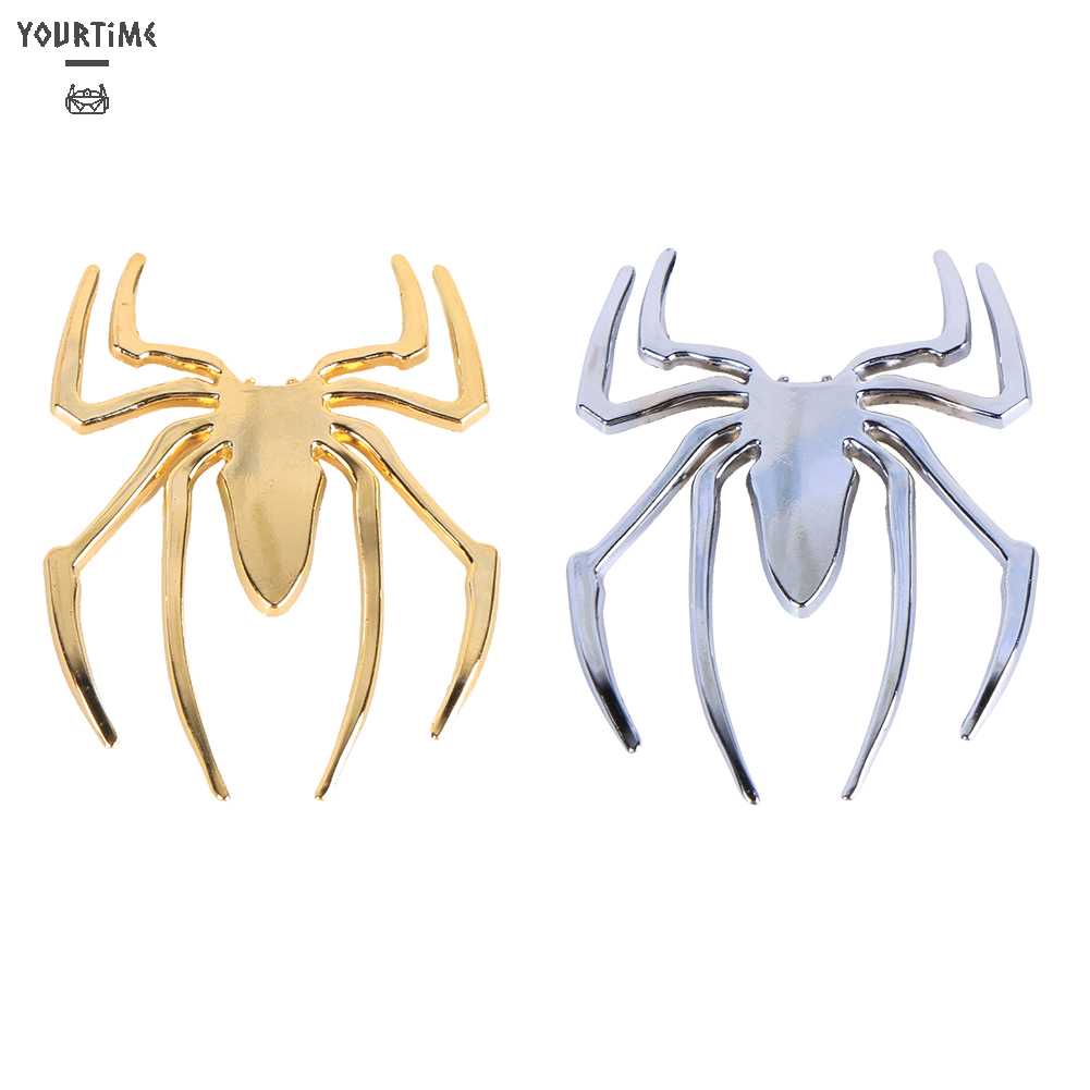 Miếng Dán Trang Trí Xe Hơi Mạ Điện Hình Nhện 3D Thời Trang