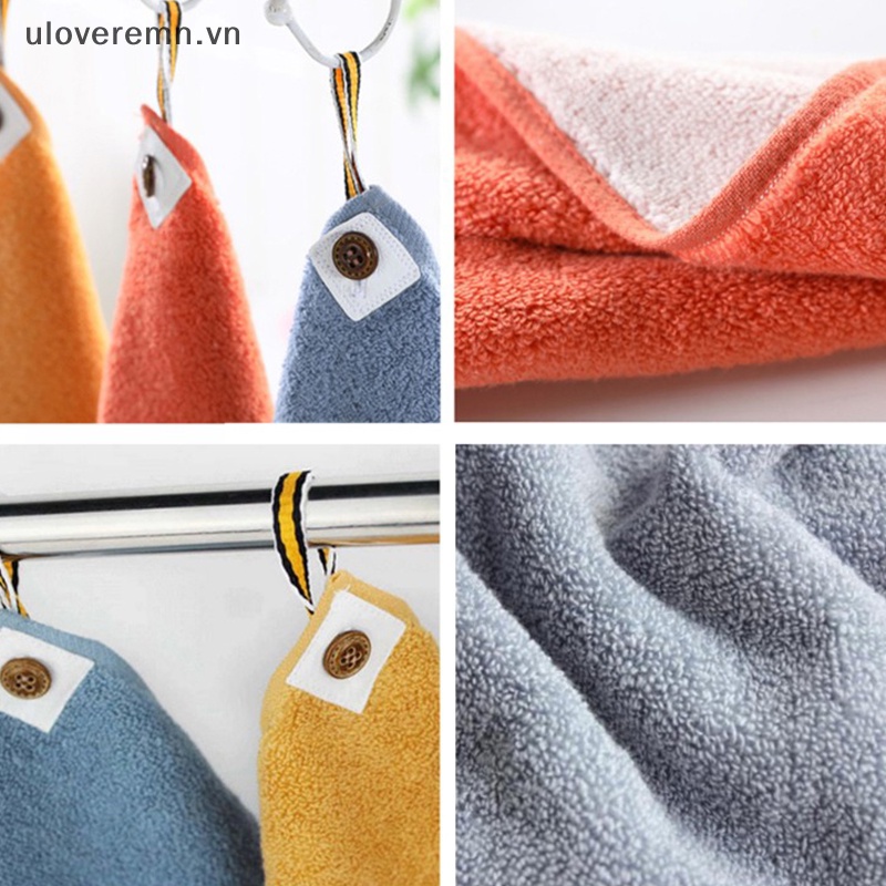Uloveremn Khăn Lau Mặt Bằng Cotton Mềm Mại Họa Tiết Gấu Hoạt Hình Dễ Thương Có Thể Treo Cho Trẻ Em / Phòng Tắm / Live