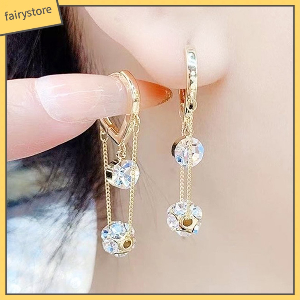 1 Đôi Bông Tai Hình Bướm Tua Rua Thắt Nơ Phong Cách Vintage Dành Cho Nữ