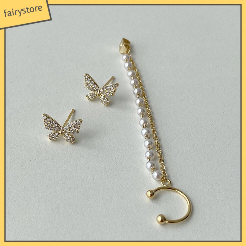 1 Đôi Bông Tai Hình Bướm Bằng Hợp Kim Tinh Tế Dành Cho Nữ
