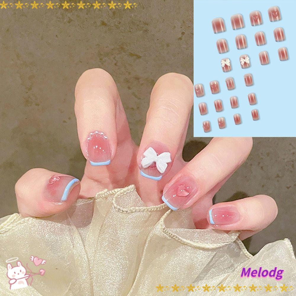 Móng Tay Giả Hình Nơ Dễ Thương DIY