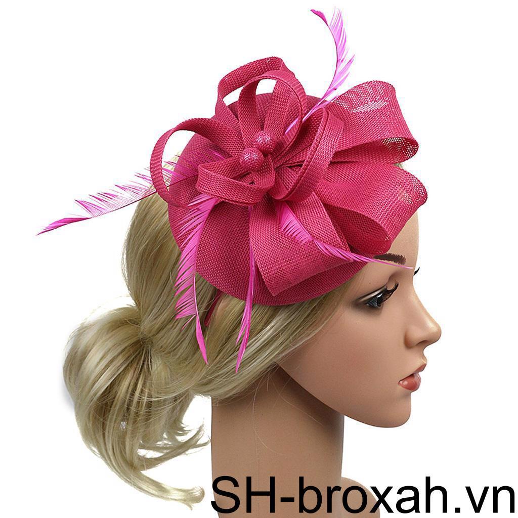 Băng Đô Cài Tóc Đính Lông Vũ Cho Cô Dâu