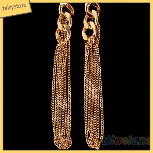 Bông Tai Dáng Dài Phối Tua Rua Phong Cách Retro Thời Trang Dự Tiệc Cho Nữ