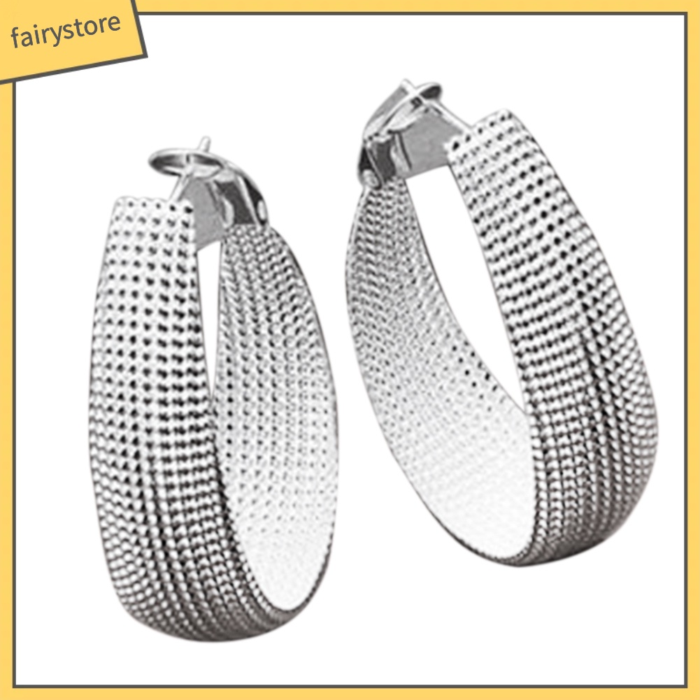 1 Đôi Bông Tai Mạ Bạc Phong Cách Hàn Quốc Thời Trang Dành Cho Nữ