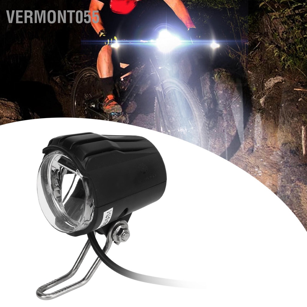 Vermont055 Đèn Pha LED Xe Đạp DC 12V Đến 60V 2.4W IPX4 Chống Nước Độ Sáng Cao Trước Cho Đi Ban Đêm