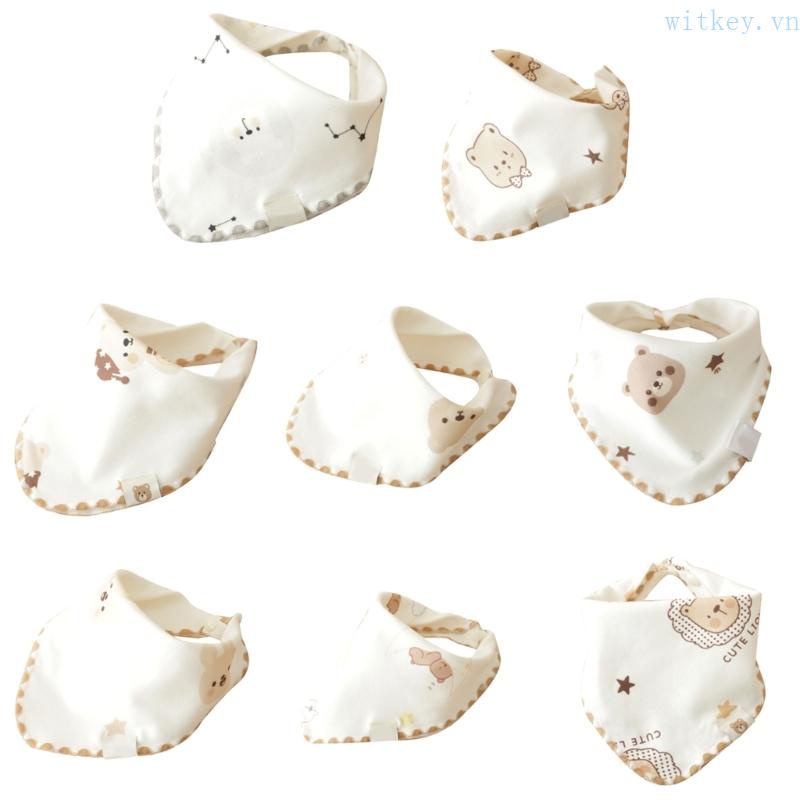 Yếm Ăn Cotton Nhiều Họa Tiết Dành Cho Bé Trai Gái