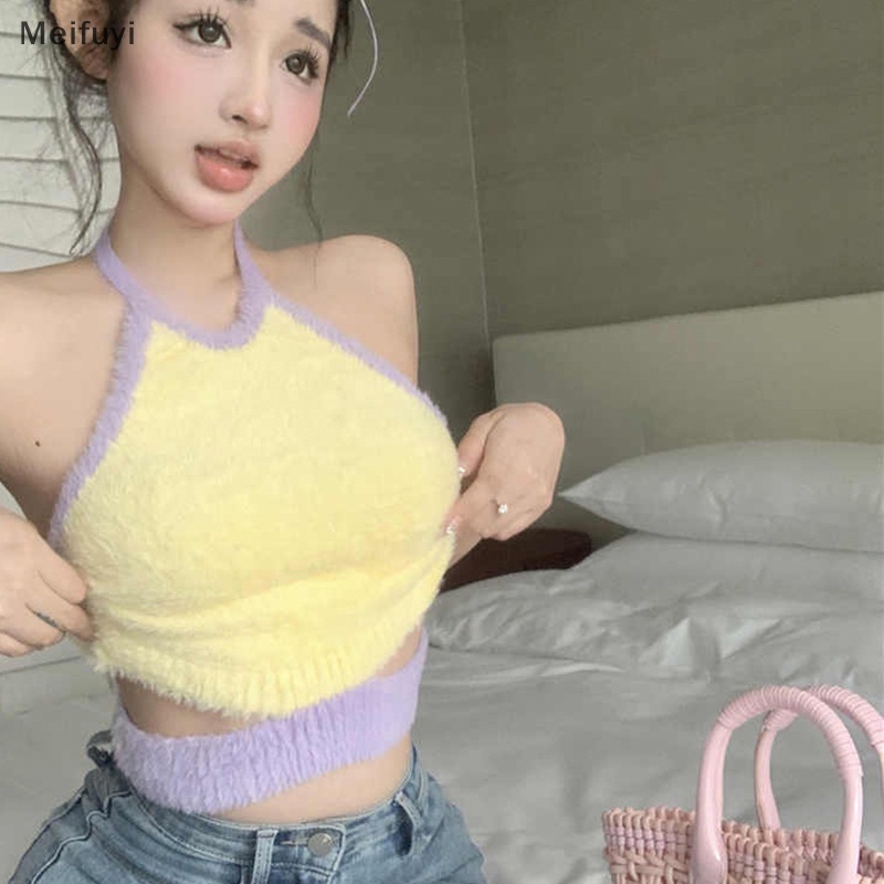 Áo Dệt Kim Hai Dây Hở Lưng Dáng Ôm Gợi Cảm Thời Trang Mùa Hè Dành Cho Bạn Nữ