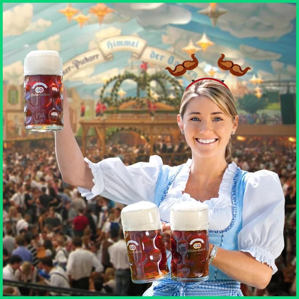Oktoberfest Băng Đô Cài Tóc Tinh Tế Oktoberfest Girl Ria Mép Cốc Bia Thiết Kế Xúc Xích Cho Nữ Jwvn