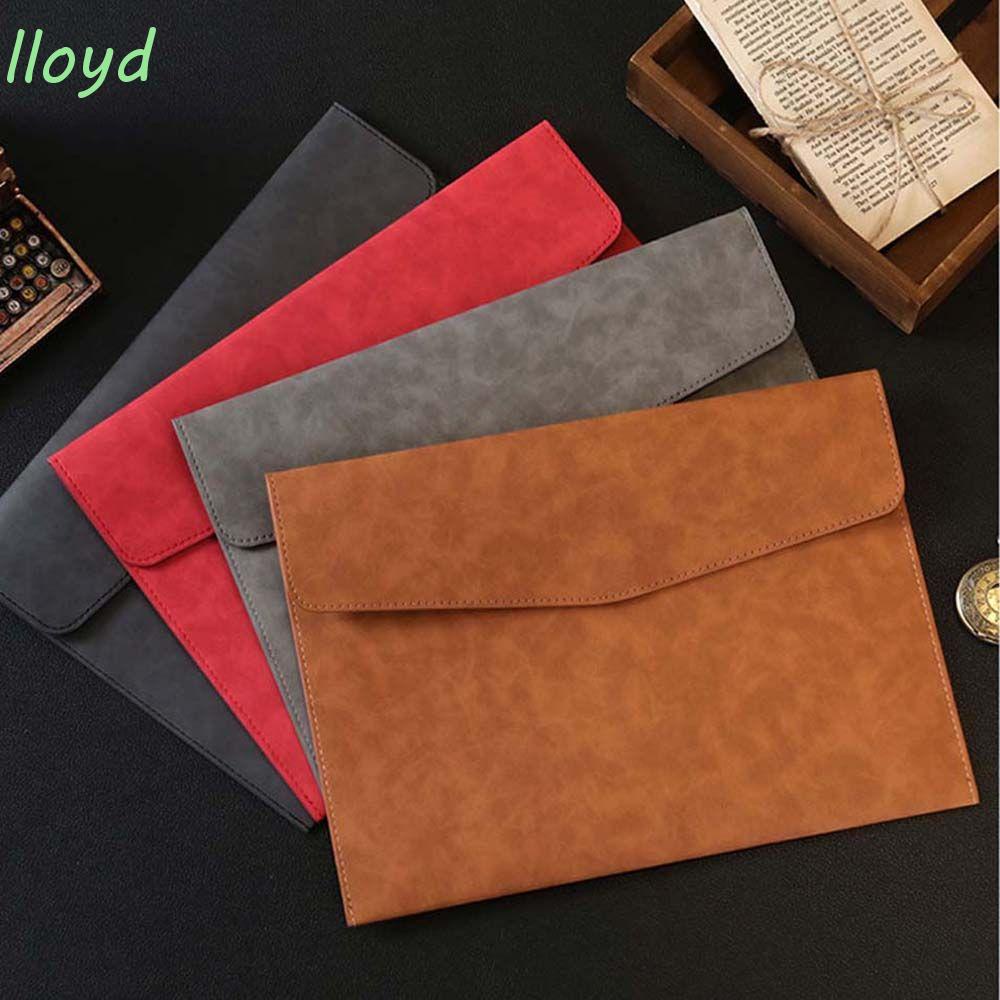 Túi Da PU Đựng Laptop / Máy Tính Bảng Cỡ Lớn 33 * 25CM Có Nút Gài Tiện Dụng