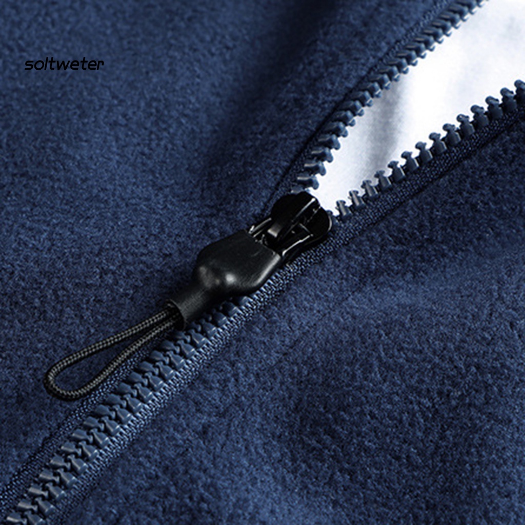 Áo Khoác Lông Cừu Cổ Đứng Tay Dài Phối Màu Tương Phản Size Lớn Phong Cách Đường Phố Cho Nam