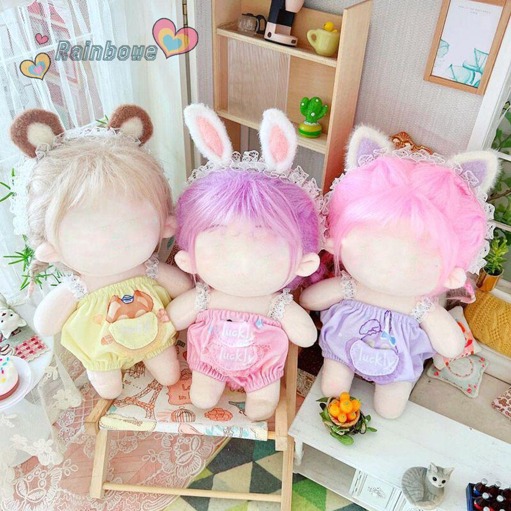 Bộ Quần Yếm Phối Ren Màu Cầu Vồng Xinh Xắn Cho Búp Bê