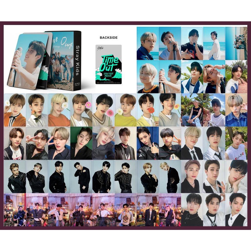 Bộ 55 Thẻ Bài Mini Chống Trầy Xước Chống Áp Lực Hình Ngôi Sao Xinh Xắn