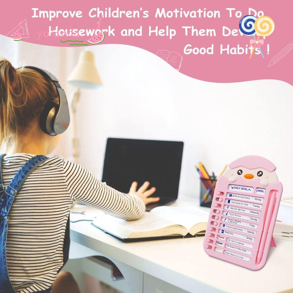 Bảng Ghi Chú Lên Kế Hoạch Hàng Ngày Bằng Nhựa Họa Tiết Hoạt Hình Dành Cho Học Sinh