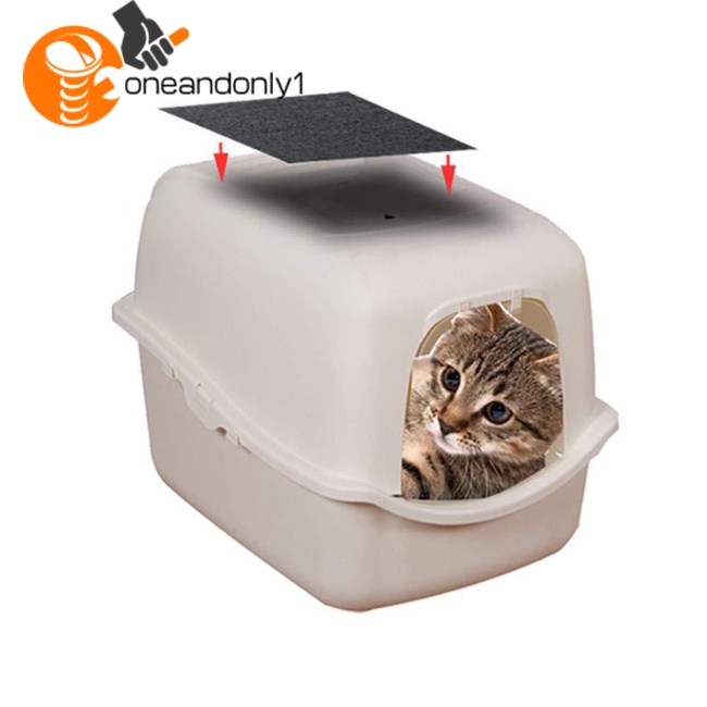 Bộ 3 Miếng Lọc Than Hoạt Tính Bằng Cotton Cao Hấp Thụ Cao Cho Hộp Cát Vệ Sinh Cho Mèo Cưng