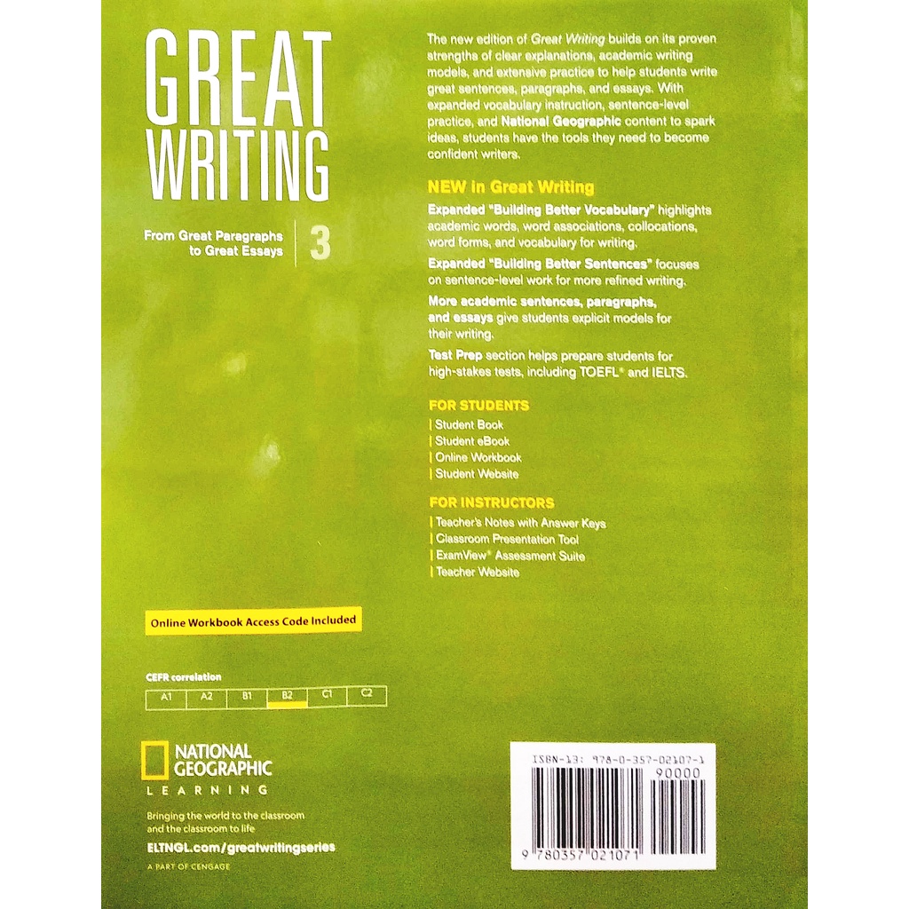 Great Writing 3: Student Book With Online Workbook