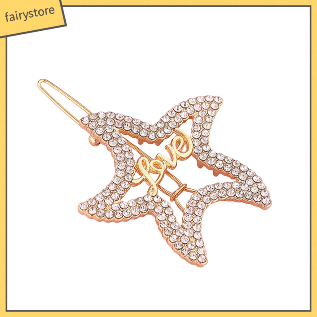 Kẹp Tóc Đính Đá Lấp Lánh Chống Trượt Thiết Kế Tinh Tế