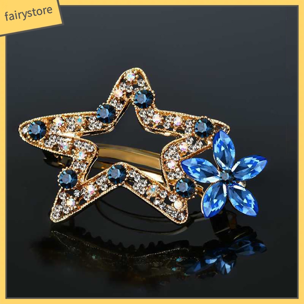 Kẹp Tóc Hình Ngôi Sao Đính Đá Thời Trang Cho Nữ