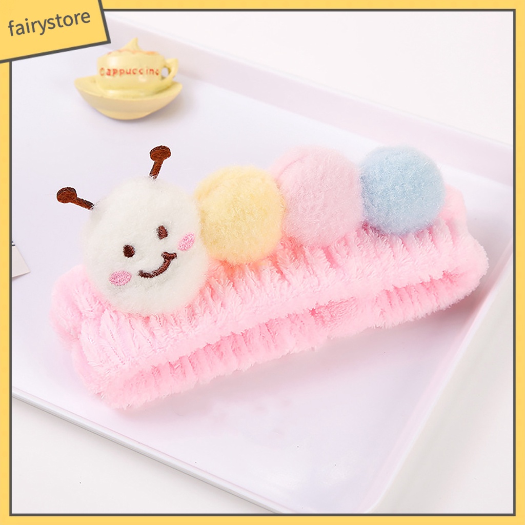 Băng Đô Trang Điểm / Trang Điểm Cài Tóc Hình Sâu Màu Sắc Ngọt Ngào Co Giãn Tốt Tiện Dụng