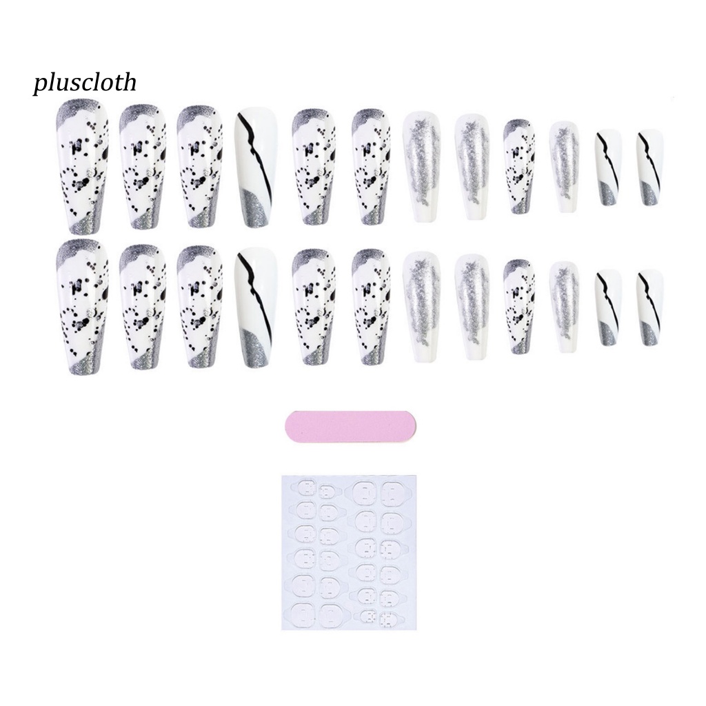 Bộ 24 Móng Tay Giả Siêu Mỏng Che Phủ Toàn Diện Phong Cách Pháp Sang Trọng