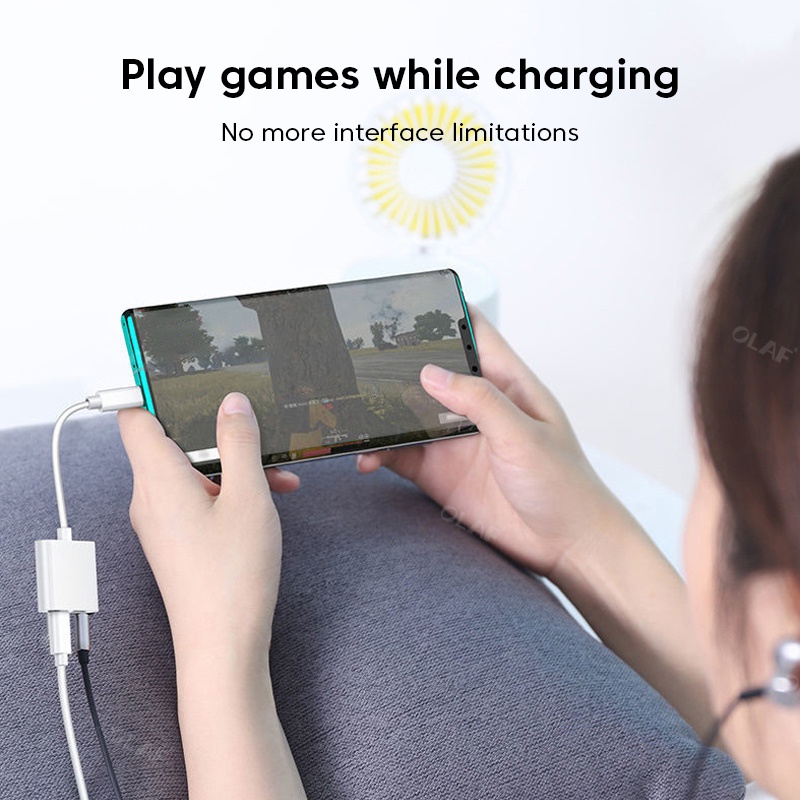 Dây Cáp Âm Thanh AUX 3.5mm 2 Trong 1 Cho Điện Thoại Iphone 1