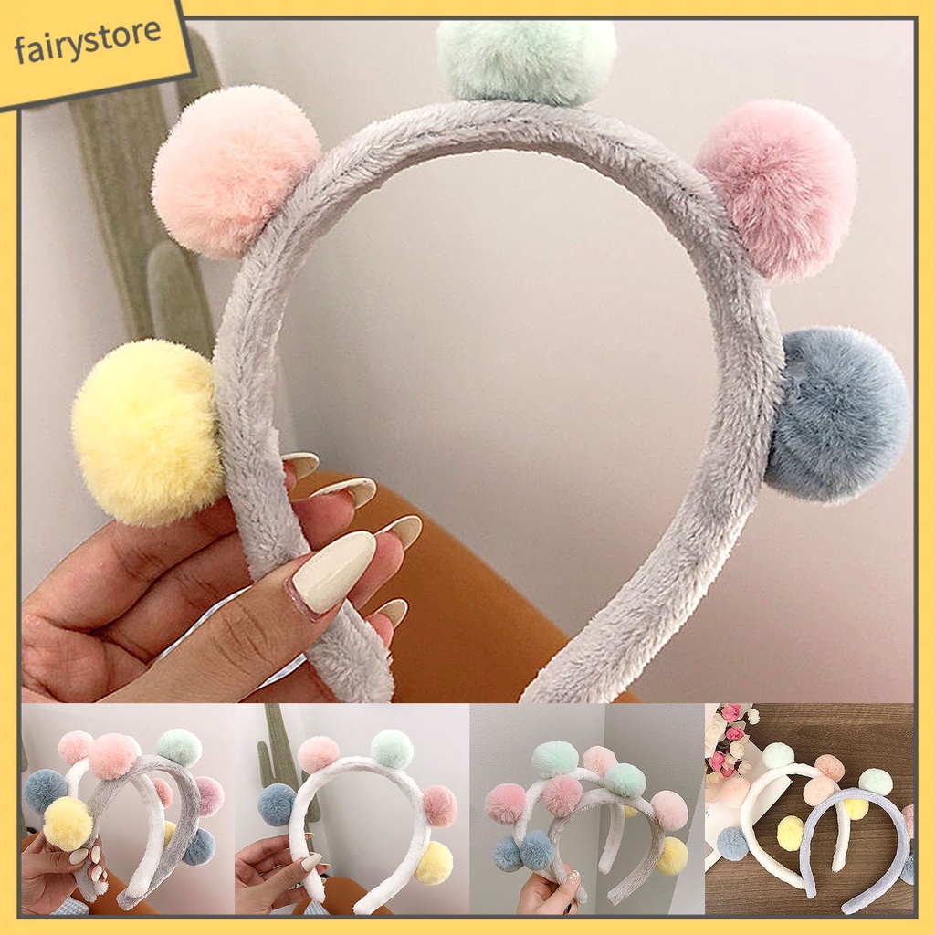 Băng Đô Nhung Lông Màu Sắc Kẹo Ngọt Thời Trang Thu Đông Dành Cho Nữ