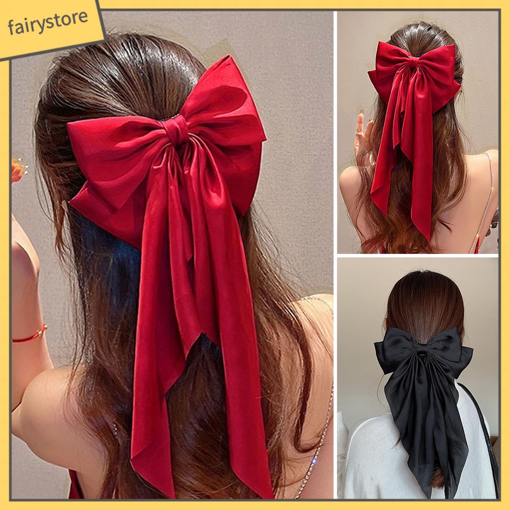 Kẹp Tóc Nơ Lớn Không Trượt Phong Cách Trung Hoa Tinh Tế