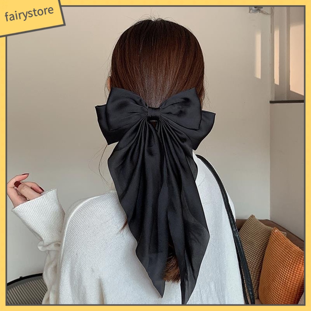 Kẹp Tóc Nơ Lớn Không Trượt Phong Cách Trung Hoa Tinh Tế