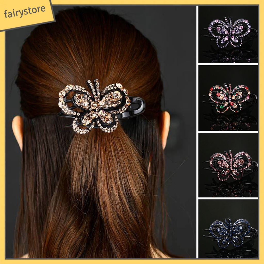 Kẹp Tóc 3 Kẹp Mỏ Vịt Đính Đá Trang Trí Thời Trang Sang Trọng Dành Cho Bạn Nữ