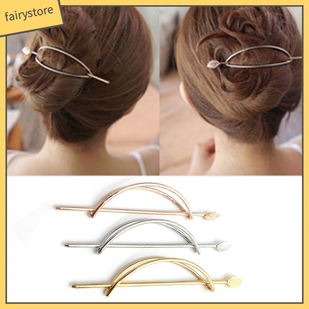 Kẹp Tóc Hình Lá Elip Rỗng Cho Nữ