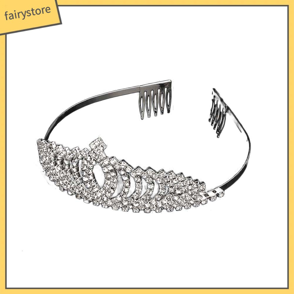 Cài Tóc Hình Vương Miện Đính Đá Nhân Tạo Thời Trang