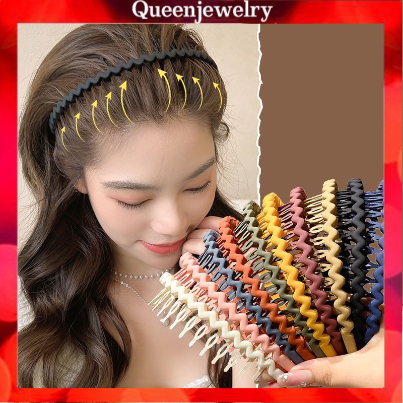 Set 3 Băng Đô Cài Tóc Gợn Sóng Đơn Giản Có Răng Chống Trượt 2023 Hàng Mới Dành Cho Bạn Nữ