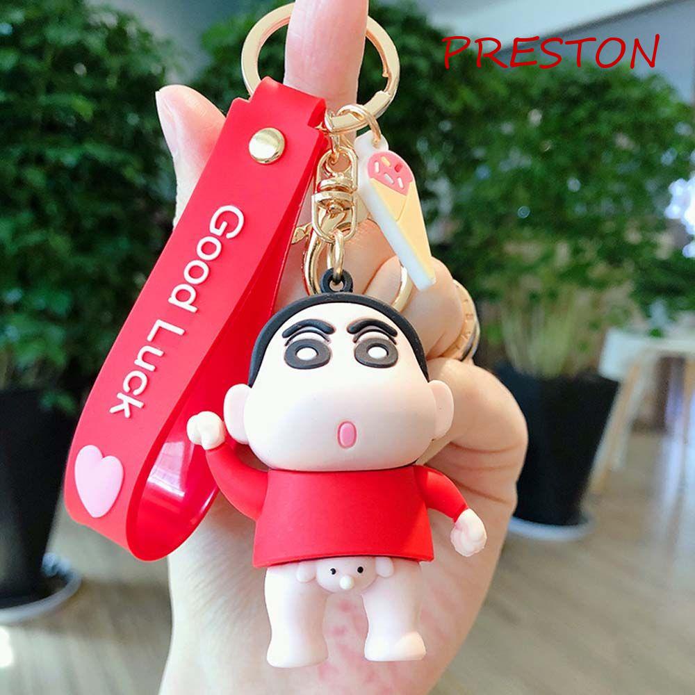 Preston Móc Khóa Hình Búp Bê shin-Chan Hoạt Hình Trang Trí Ba Lô / Cửa Xe Hơi