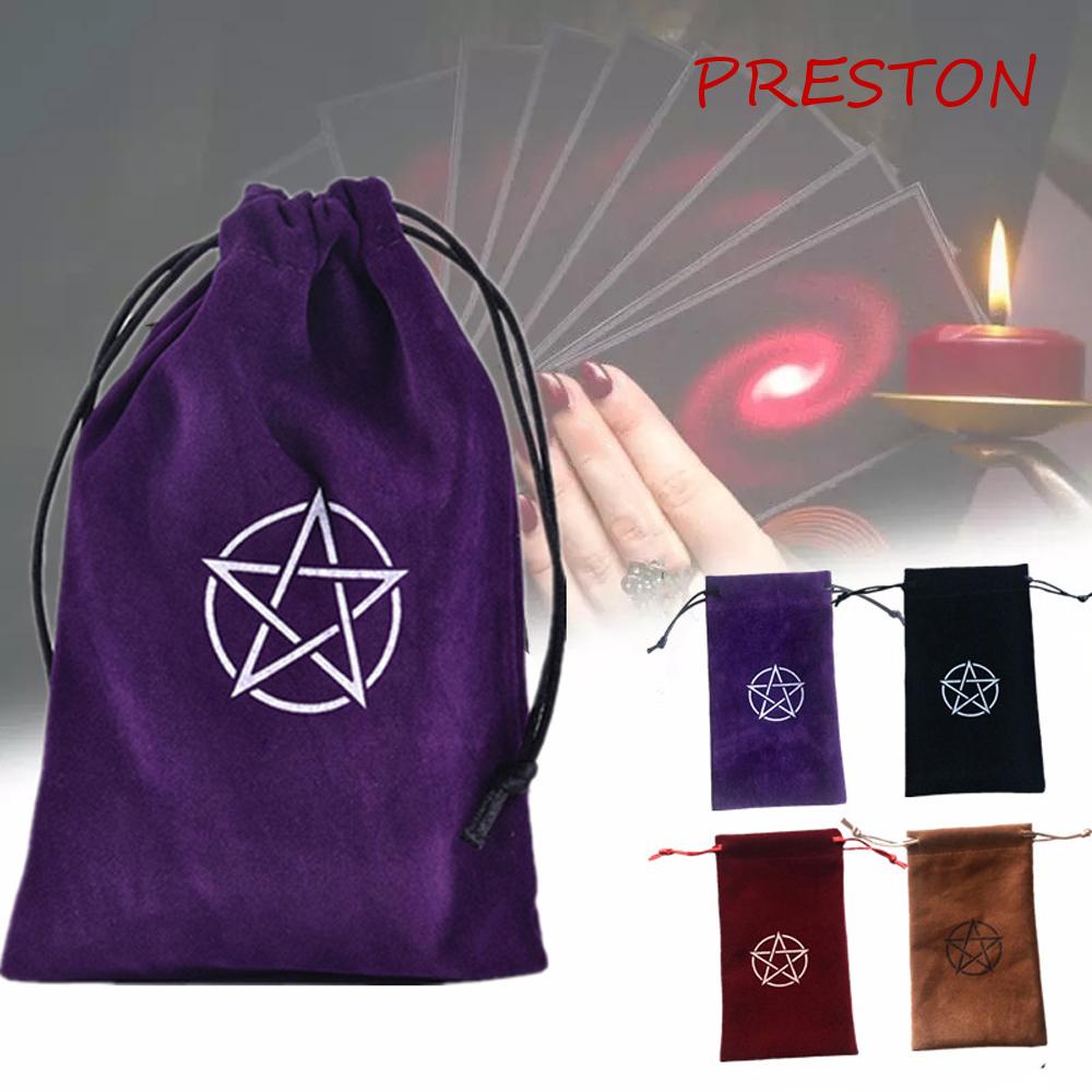Túi Nhung Đựng Bài Tarot Thêu Họa Tiết Ngôi Sao Năm Cánh