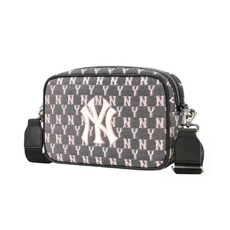 Túi Đeo Chéo Vai Vải Denim Họa Tiết Thêu NY Thời Trang Sành Điệu Cho Nam Và Nữ