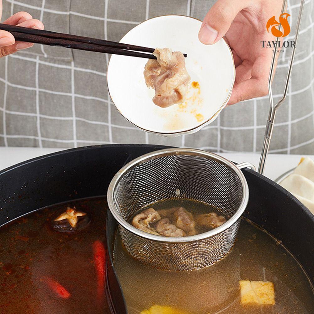 Rổ Chiên Khoai Tây 1 Ngăn Kèm Muỗng Bằng Lưới Tiện Dụng