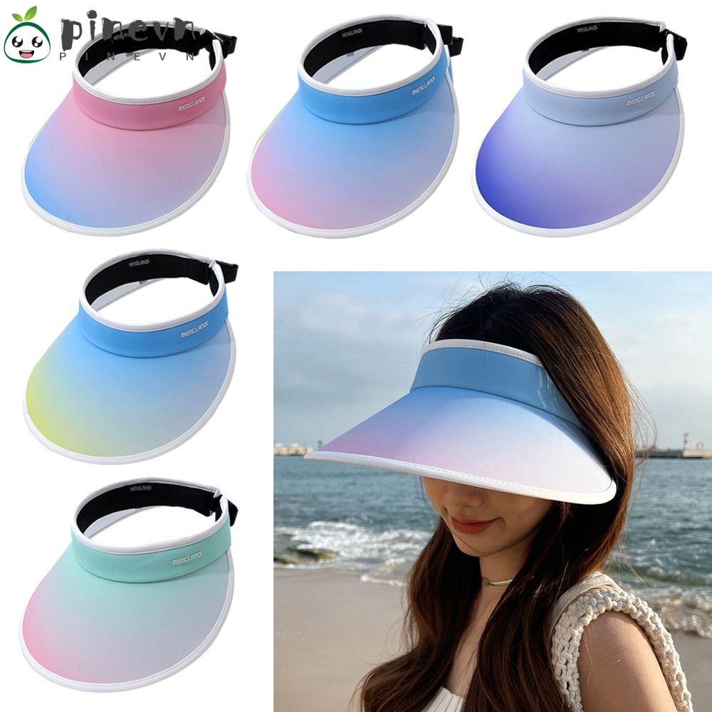 Mũ Vành Tròn Màu Gradient Thời Trang Biển Cho Nữ