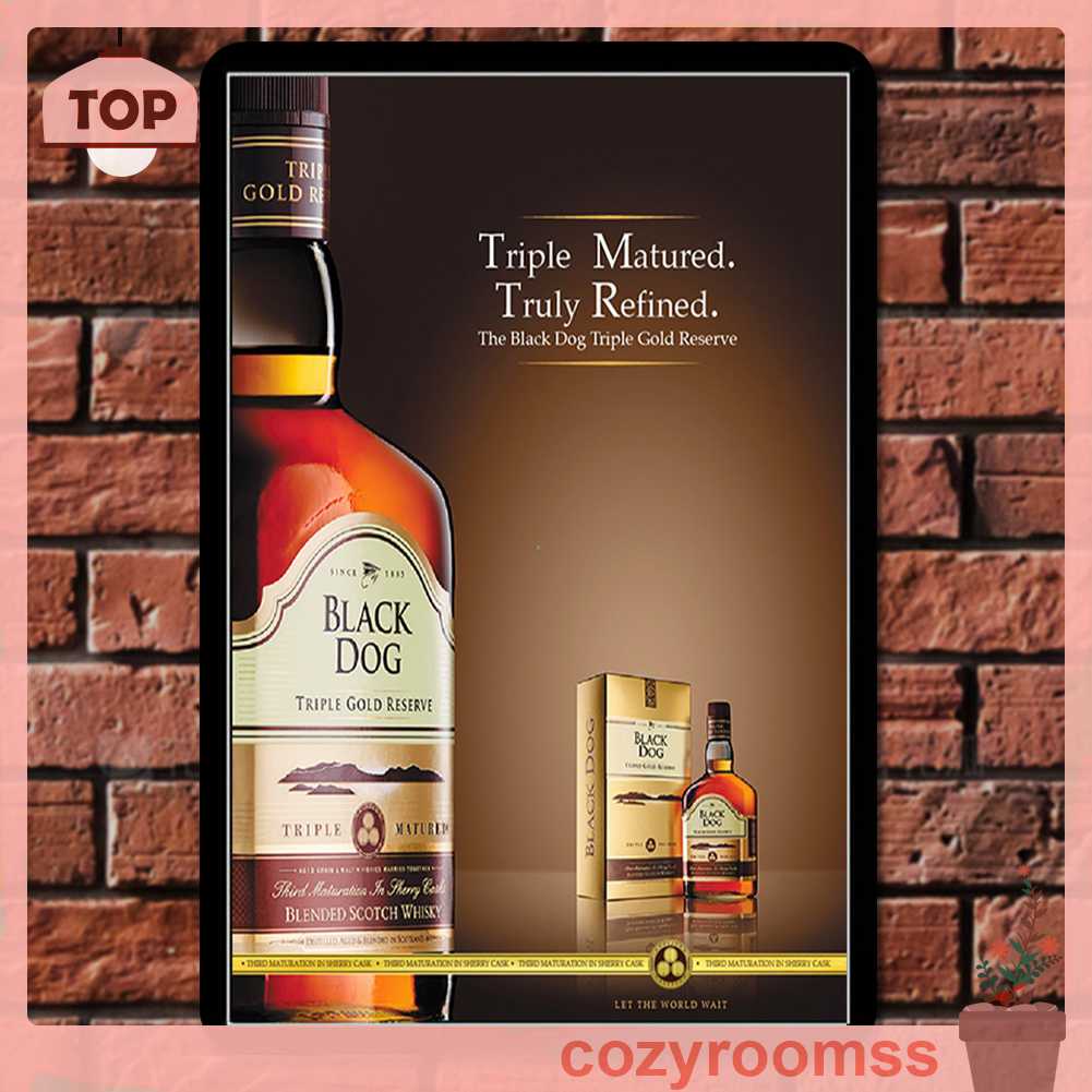 Tranh Kim Loại Treo Tường Hình Chữ Nhật Phong Cách Vintage Trang Trí Nội Thất Quán Bar
