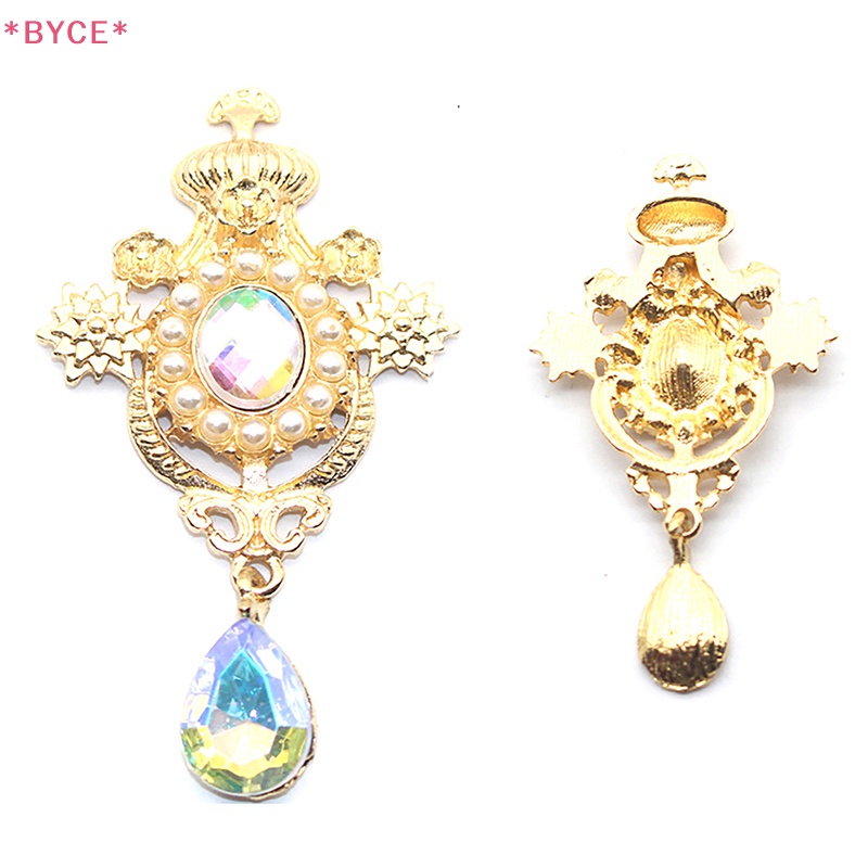 Ghim Cài Áo Hình Giọt Nước Bằng Hợp Kim Đính Đá Và Ngọc Trai Nhân Tạo Dùng Trang Trí Hộp Quà Mới