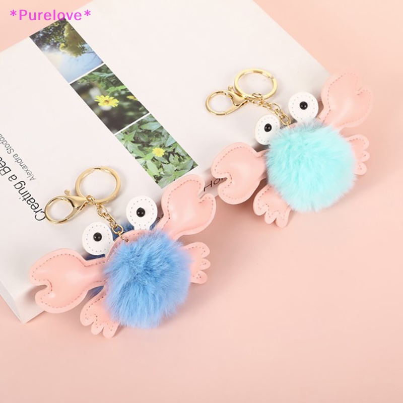 Móc Khóa Hình Con Cua Bằng Da Dễ Thương Dành Cho Nữ Mới