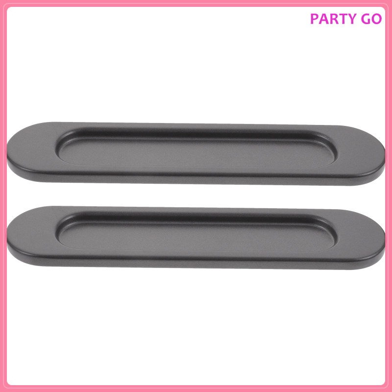 Set 2 Tay Nắm Cửa Trượt Hình Oval Không Cần Đục Lỗ