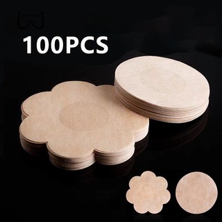 Bộ/set 100 Miếng dán ngực giấy-Dán đầu ti-Miếng Dán Ngực Tàng Hình Dùng Một Lần Cho Nữ