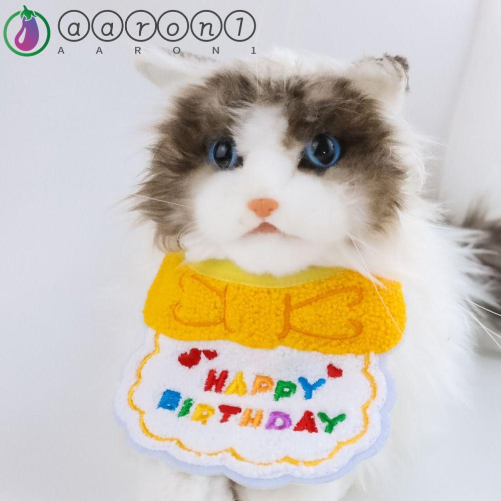 Aaron1 Mũ Sinh Nhật Bằng Cotton Mềm Mại Điều Chỉnh Được Nhiều Màu Sắc Dành Cho Cún Cưng