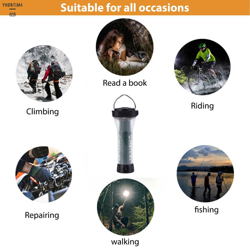 Đèn Pin Cắm Trại &amp; Săn Bắn 2 Trong 1 7H 250LM