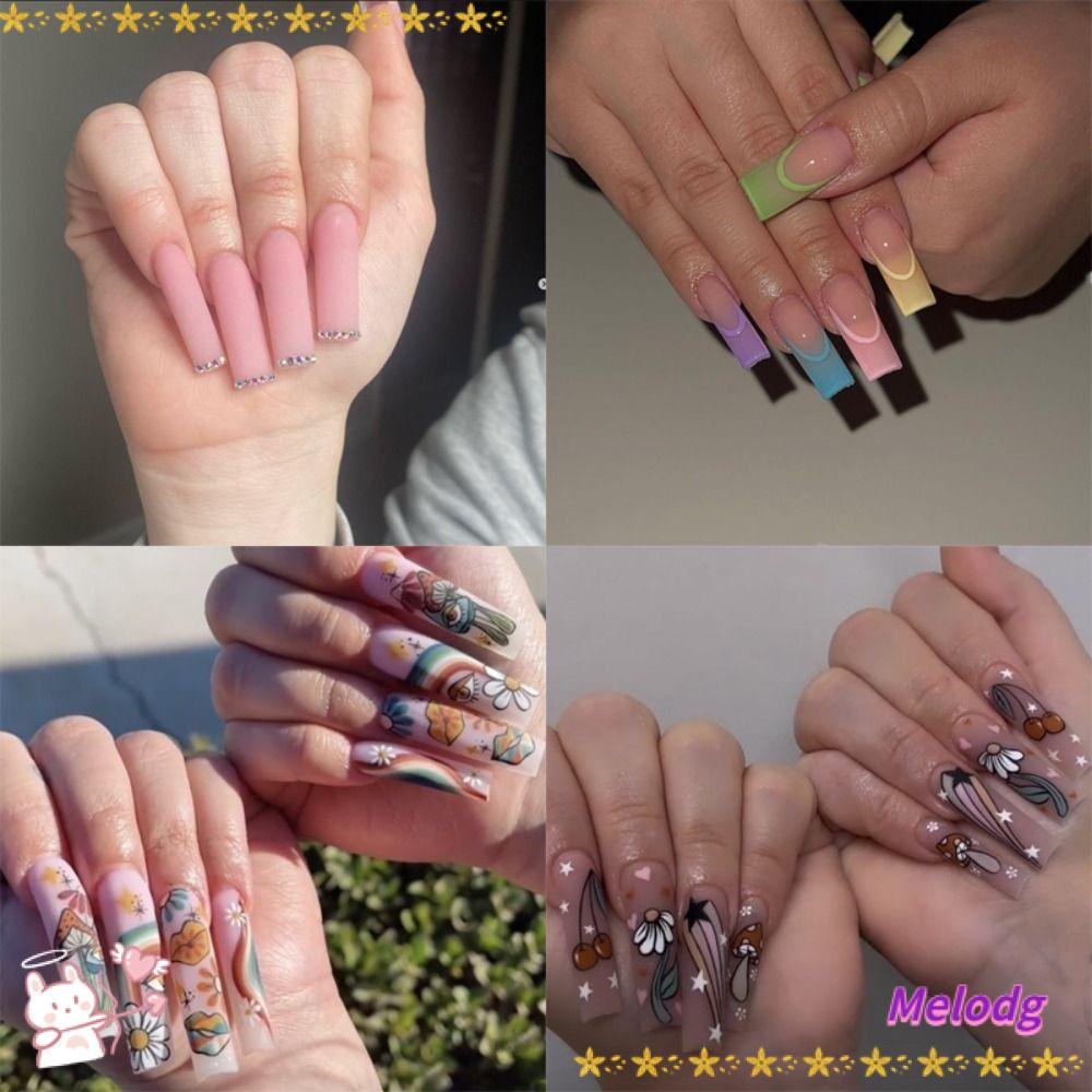 Móng Tay Giả Toàn Diện Đầu Vuông DIY