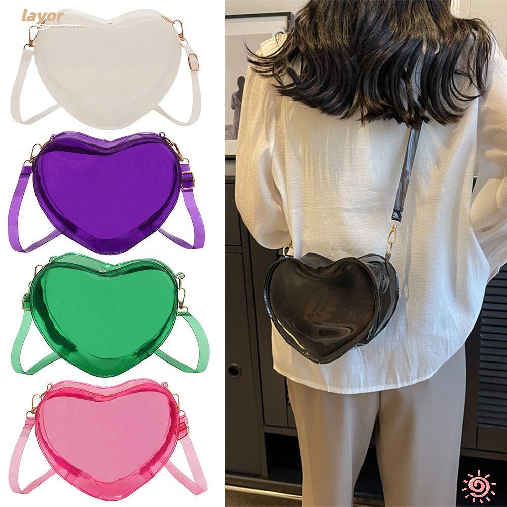 Túi Đeo Chéo Trong Suốt Hình Quả Đào Thời Trang Cho Nữ