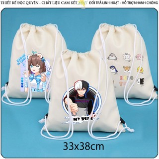 Balo hero team mèo sammy simmy siromini aomivn dây rút đeo vai 33x38cm nhỏ xinh unisex chất canvas cute official