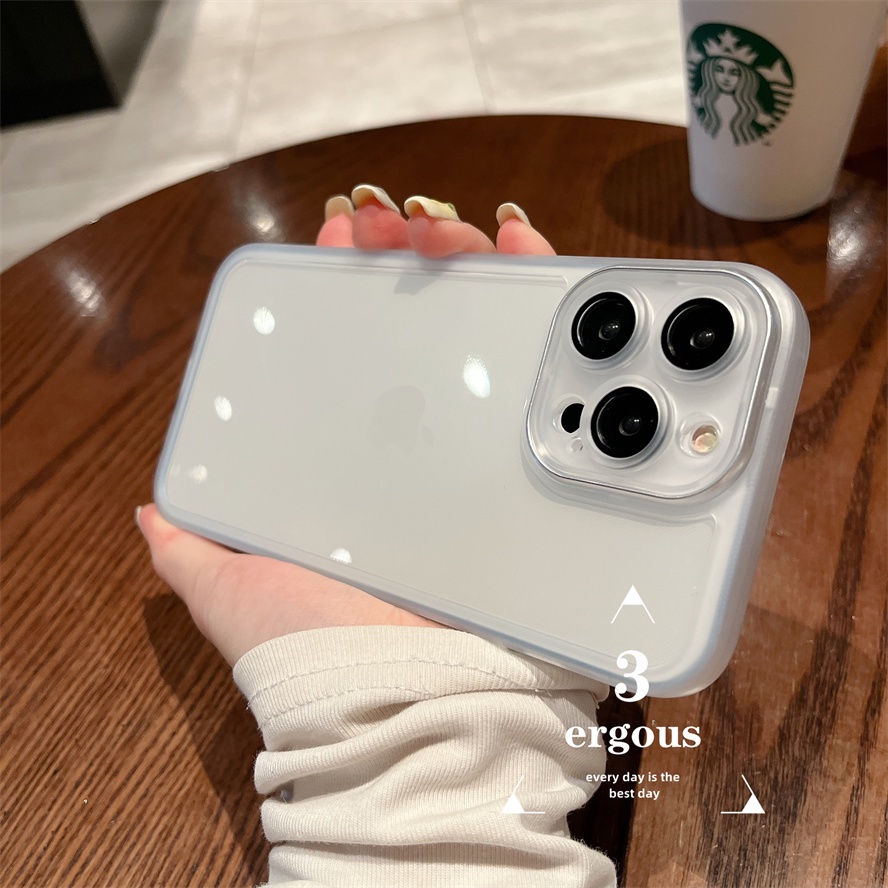 Ốp Điện Thoại TPU Mềm Trong Suốt Đơn Giản Bảo Vệ Ống Kính Cho IPhone 14 13 12 11 Pro Max SE2020 X XR Xs Max 7 8 6 6s Plus