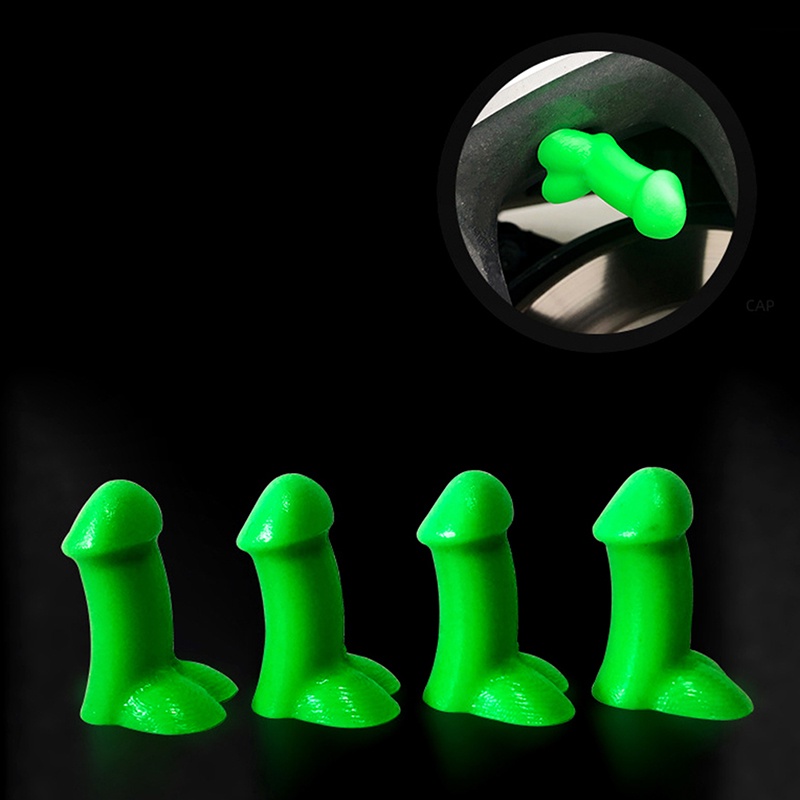 [prosperityus1] Nắp Van Bánh Xe Hơi Bằng Cao Su Huỳnh Quang Bền Bỉ Hình Tổ Chức Dẫn Điện [VN]