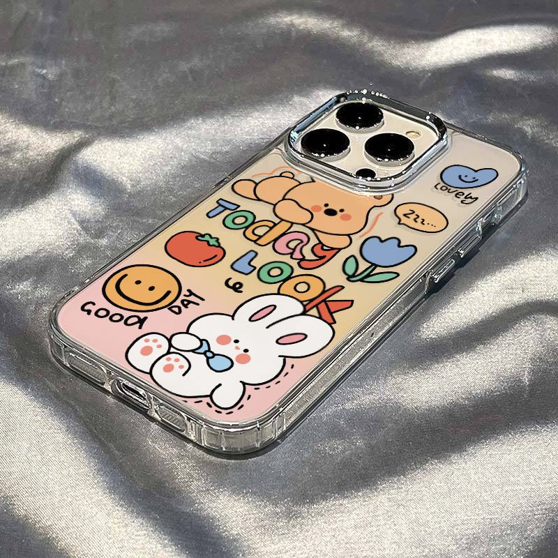 ✅Ốp Điện Thoại Dẻo Họa Tiết Gấu / Thỏ Dễ Thương Chống Sốc Cho iPhone12 / plus1311 14pro max78 FBS4