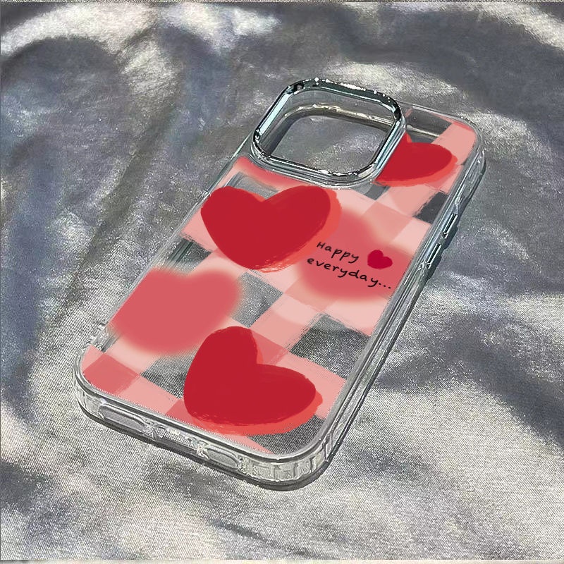 ✅Ốp Điện Thoại Mềm Chống Sốc Hình Trái Tim 13 Trái Tim ins Cho Iphone 14pro 8I 12 7 11 max